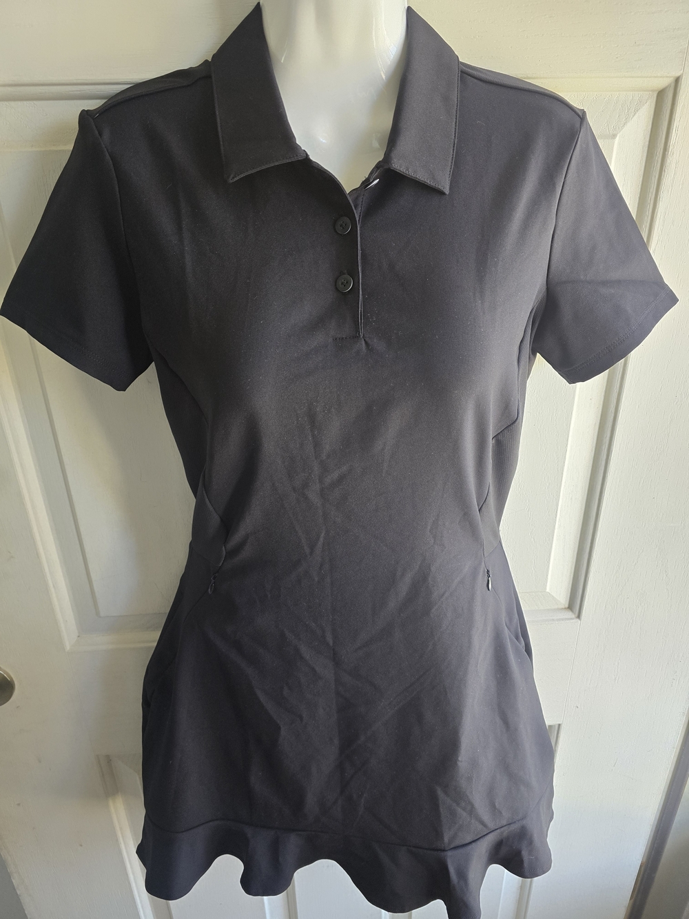 adidas Women’s Short Sleeve Polo Dress - Black